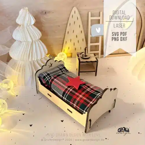 Wichtel BETT Laserdatei