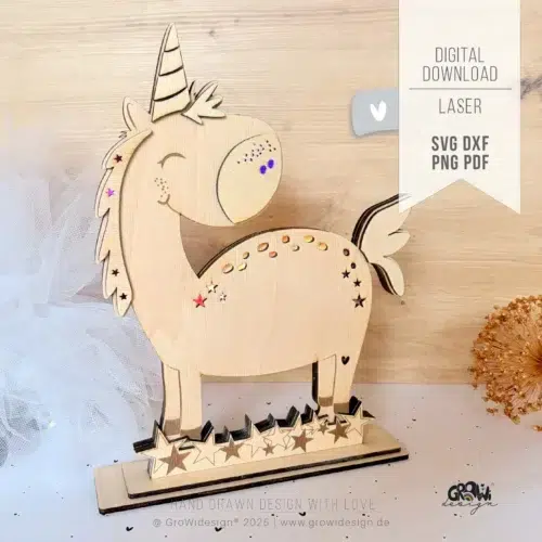 Einhorn Nachtlicht Laserdatei
