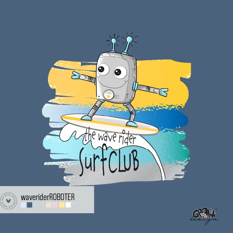 waverider ROBOTER Panel Stoffdesign 1 by GroWidesign waverider ROBOTER Panel Stoffdesign