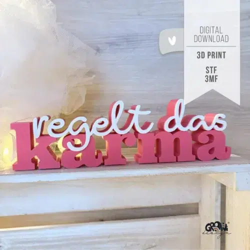 KARMA Schriftzug 3D Druck