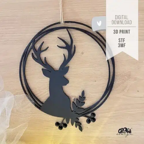 Hirsch KRANZ 3D Druck 2 by GroWidesign Hirsch KRANZ 3D Druck