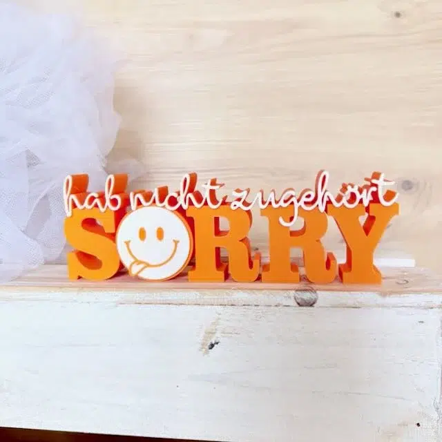 Schriftzug hab nicht zugehört 3D Druck 1 by GroWidesign Schriftzug hab nicht zugehört 3D Druck