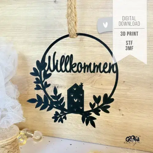 Willkommen Kranz Haus 3D Druck