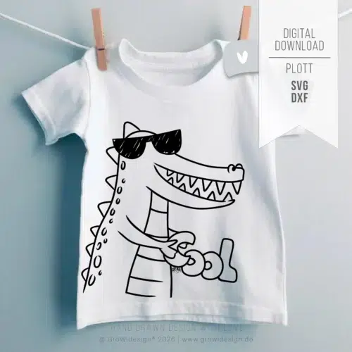 cool Krokodil Plotterdatei