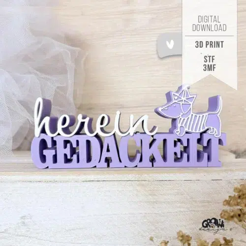 Dackel Spruch 3D Druck