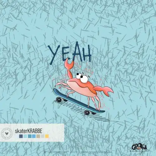 skaterKrabbe Panel Stoffdesign