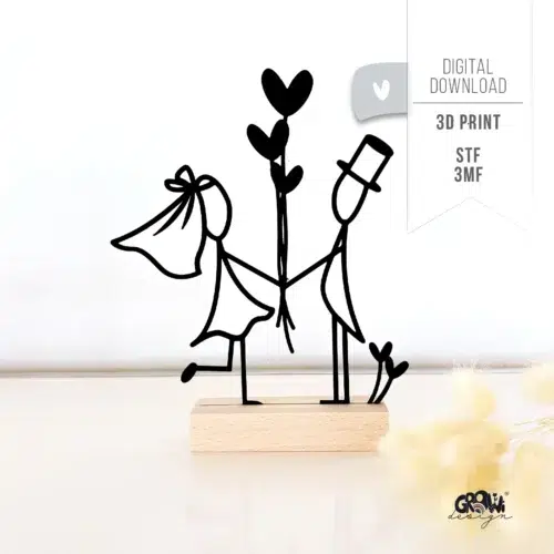 Hochzeitspaar Luftballon 3D Druck