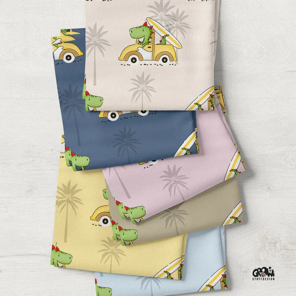 surferDINO AOP Stoffdesign 2 by GroWidesign surferDINO AOP Stoffdesign