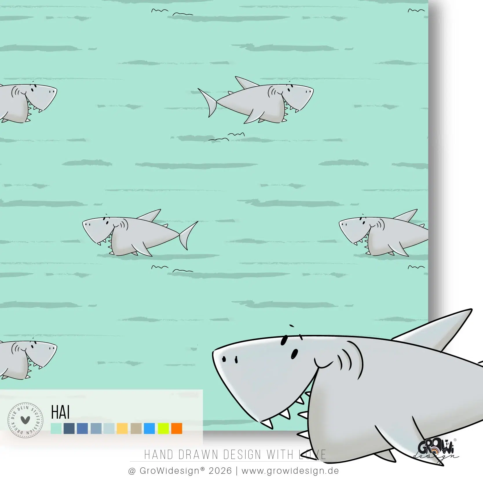 HAI AOP Stoffdesign 1 by GroWidesign HAI AOP Stoffdesign