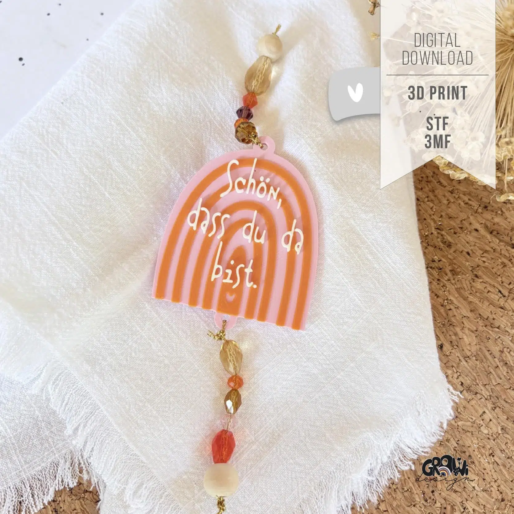 Regenbogen schön 3D Druck 1 by GroWidesign Regenbogen schön 3D Druck