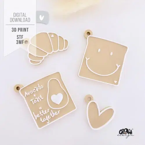 Avocado Toast Anhänger 3D Druck