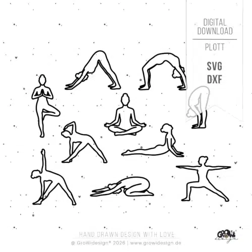 Yoga Figuren Plotterdatei