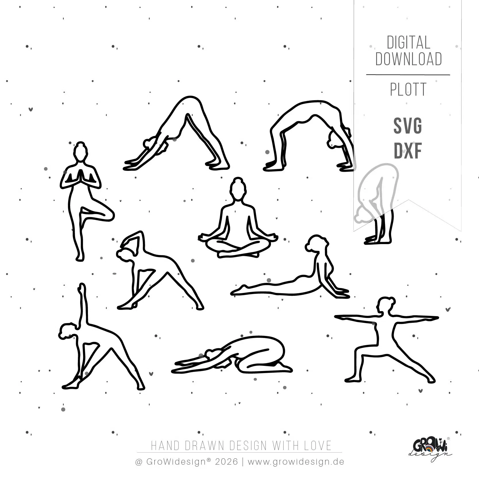 Yoga Figuren Plotterdatei