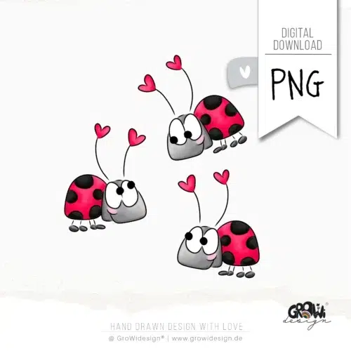 Glückskäfer PNG Bügelbild