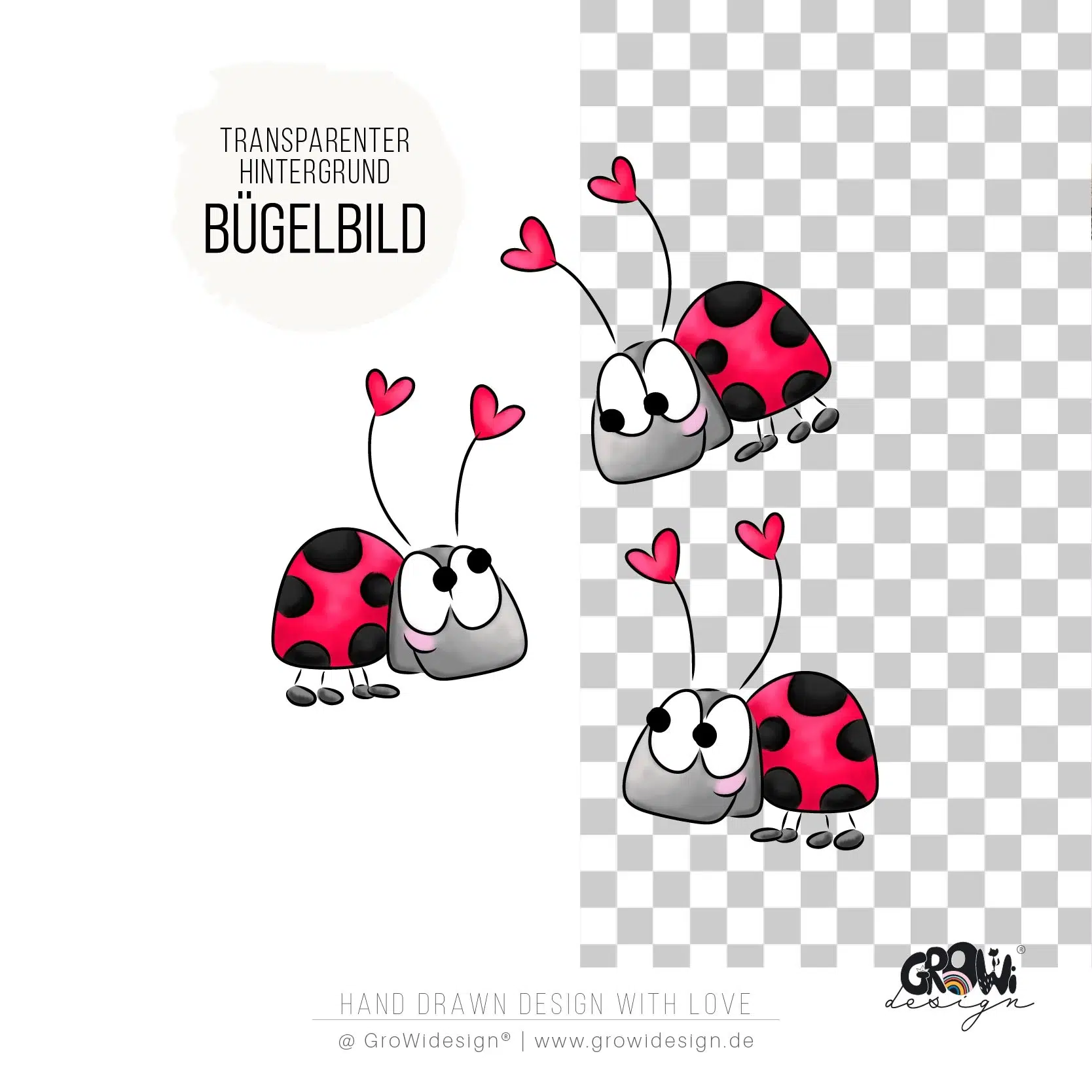Glückskäfer PNG 4 by GroWidesign Glückskäfer PNG Bügelbild