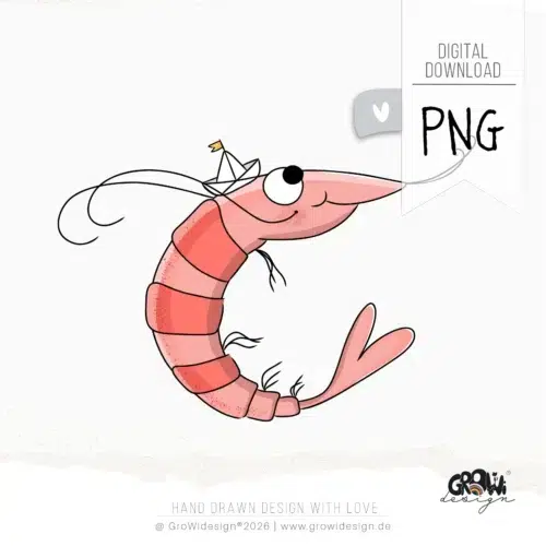 matrosen GARNELE PNG Bügelbild