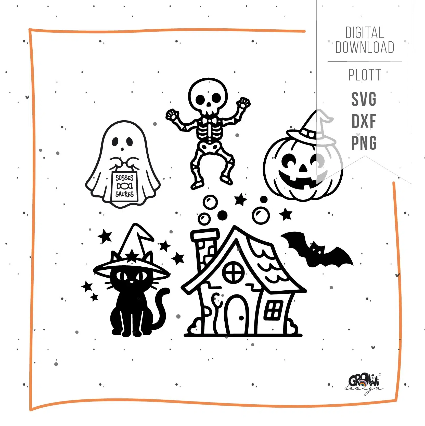Greusel Meute Halloween Plotterdatei 1 by GroWidesign Greusel Meute Halloween Plotterdatei