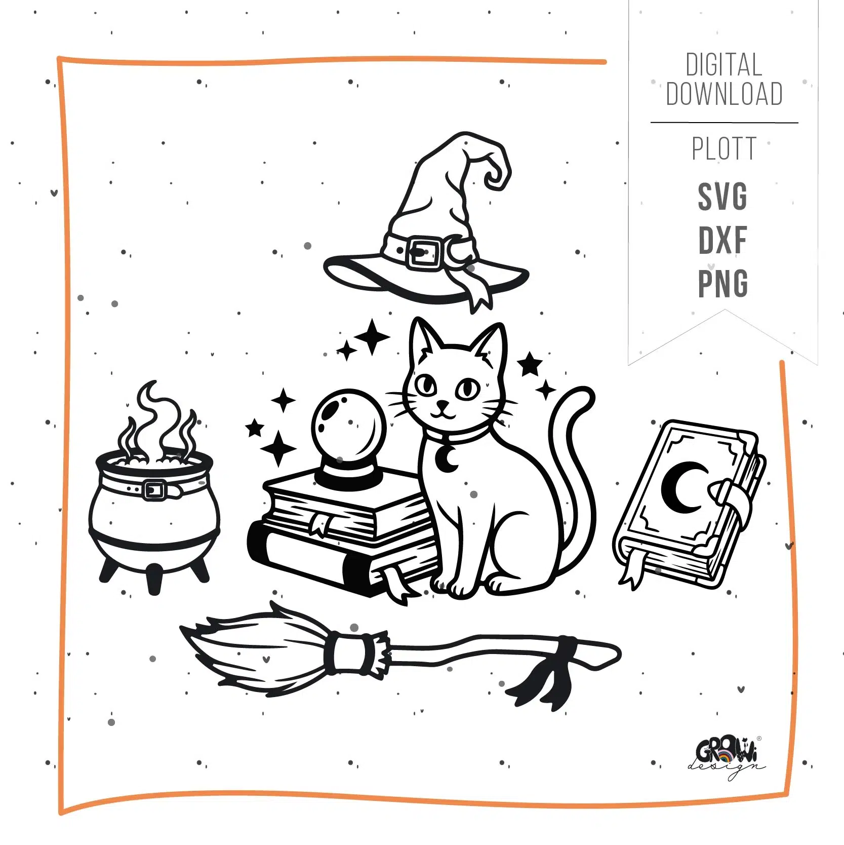 Halloween Hexenset Plotterdatei 1 by GroWidesign Halloween Hexenset Plotterdatei
